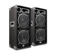 Paire d'enceintes passives IBIZA SOUND STAR 210 - DISCO BOX, Puissance 2x500W Bass-Reflex 2 Boomers 25cm - 3 voies
