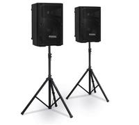 Paire d'enceinte passives Ibiza Sound XTK8-MKII - 8"/20cm 2x200W - Sono DJ Bass reflex à 2 voies - Supports pieds inclus