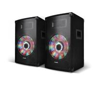 Paire d'enceintes passives SONO DJ PA 10""/25cm 2x250W à LEDs intégrées 2 Voies BassReflex