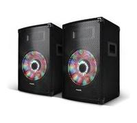 Paire d'enceintes passives SONO DJ PA 10""/25cm 2x250W à LEDs intégrées 2 Voies BassReflex