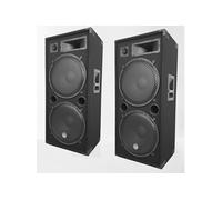 BM SONIC Paire d'enceintes passives LSC215 2x15/38cm 2x2000W 3 voies bassreflex moquette anthracite