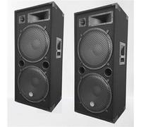 BM SONIC Paire d'enceintes passives LSC215 2x15/38cm 2x2000W 3 voies bassreflex moquette anthracite