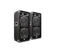 Paire d'enceintes passives IBIZA SOUND STAR 210 - DISCO BOX, Puissance 2x500W Bass-Reflex 2 Boomers 25cm - 3 voies