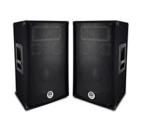 Paire d'enceintes Sono Bass Reflex Trapézoïdal à 3 voies 10"/25cm - 2 x 400W - BM SONIC BMS-10