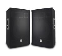 BM SONIC Paire d'enceintes sono BMS-15 - Bass Reflex trapézoïdal 3 voies 15"/38 cm 2x700W