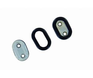 Paire d'enjoliveurs d'extrémités Noir mat BILCOCQ pour tube - 52-7160