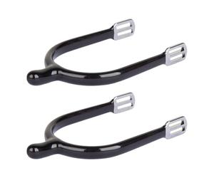 Paire d'éperons d'équitation pour entraînement de cheval, ensemble d'éperons en alliage de zinc avec sangle réglable, accessoire d'équitation noir, accessoire d'équitation, leçon de grange, sangle