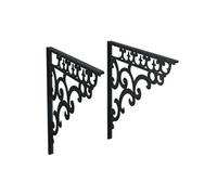 Paire d'équerres Cléo 1889 en fonte émaillée gris Intense