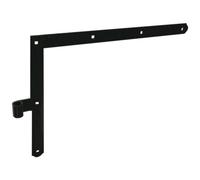 Paire d'équerres de volet festonnées droite et gauche D14 35 x 700 mm en acier phorétique noir