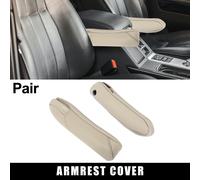 Paire Devant Accoudoir Siège Couverture Imperméable Rechange Beige pour Voiture