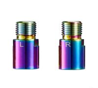 Paire d'extensions de pédale de vélo 20 mm pour VTT avec design fileté pour protéger les filetages de manivelle gauche et droite et améliorer le positionnement de la pédale (coloré)