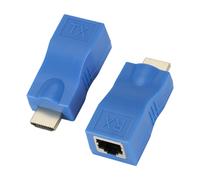 Paire d'extensions RJ45, compatible HDTV pour Transmission-Bleu