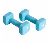 Pure2Improve haltères en néoprène, 2x 3.0kg - bleu clair