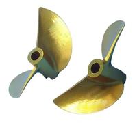 Paire D'hélice CNC en Alliage D'aluminium 7075 pour Bateau RC - Hélices Haute Vitesse CW/CCW - Pas 1.6 Or - Trous De 4mm/4.76mm(4mm,41mm)