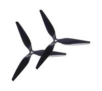 Paire d'hélices d'avion FPV 38,1 cm à trois palettes en fibre de verre | Lot d'accessoires de rechange en nylon renforcé CW CCW pour HQProp 15 x 7 x 3 mm Noir
