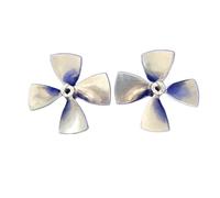 Paire d'hélices for modèle réduit de Bateau RC, Alliage de Zinc, 4 pales, diamètre 44 mm/60 mm, Arbre 4 mm, Gauche et Droite, 1 Paire(44mm)