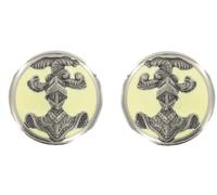 Paire d'Insignes de Collet ABC Dragon Arme Blindée Cavalerie Tenue de Cérémonie Armée De Terre Française