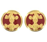 Paire d'Insignes de Collet ABC Spahis Arme Blindée Cavalerie Tenue de Cérémonie Armée De Terre Française