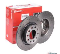 Paire Disques Arrière Brembo Xtra Line 264mm Alfa Romeo Giulietta 1.4 2.0JTDm