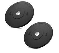 Paire Disques Caoutchouté Trou 51mm Plaques Barre à Poids Gymnastique