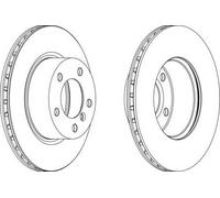 Paire Disques de Frein Avant BMW 1 (E81) 118 D 2006>2012 Ferodo DDF1229