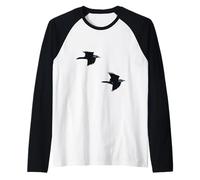 Paire d'ombres Corbeaux en vol Silencieux Manche Raglan