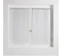 Paire droite anneaux 2 x 60 x 160 cm voile tisse milza Blanc