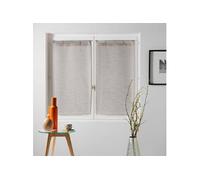 Paire droite anneaux 2 x 60 x 90 cm voile tisse milza Beige