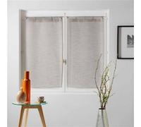 Paire droite anneaux 2 x 60 x 90 cm voile tisse milza Beige