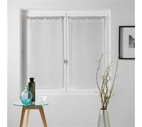 Paire droite anneaux 2 x 60 x 90 cm voile tisse milza Blanc Blanc