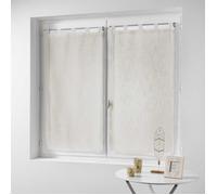 Douceur d'Intérieur Haltona Paire Droite Passants Effet Lin Tisse Haltona Polyester, Naturel, 120x60 cm