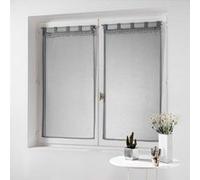 Paire de Voilages à Pompons "Poupette" 60x160cm Gris