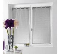 Paire droite passants 2 x 60 x 90 cm voile fine resille 11070 Argent Argent