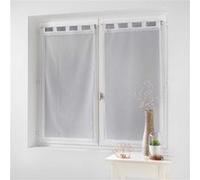 Paire droite passants 2 x 60 x 90 cm voile sable applique dalya Blanc Blanc