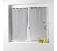 Paire droite passants - CDaffaires - Voilage - 2 x 90 x 120 cm - Gris - Synthétique