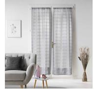 Paire droite passe tringle 2 x 70 x 200 cm voile sable candide Gris