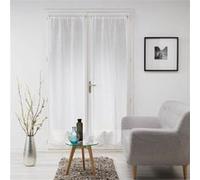 Paire droite passe tringle 2 x 70 x 240 cm voile tisse milza Blanc Douceur d'Intérieur Blanc G
