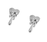 Paire élégante de clous en forme de cœur en alliage tendance et élégant Bijou esthétique Cadeau de luxe en forme de cœur pour votre léger résistant aux allergies, taille unique, comme décrit