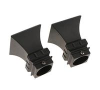 Paire Embout de Tringle à Rideau en Métal Décoration Tête pour Rideau de Fenêtre Maison 28mm, Noir, Square