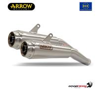 Paire embouts Echappement acier homologues Arrow Ducati Scrambler 1100 2018-2020