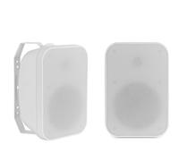 Paire Enceinte Haut-parleur HiFi Extérieur Mur Etanche Jardin Outdoor IP56 Blanc