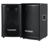 Paire Enceinte Passive DJ PA Haut-Parleur Woofer 10'' (25cm) Bassreflex 800W