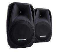 Pronomic PH15 Enceintes de scène PA Mobiles (190 W RMS/350 W Peak), woofer 15", Tweeter 34 mm, entrée & Thru Compatible SPK, Paire d’Enceintes passives pour Concerts et déplacements.