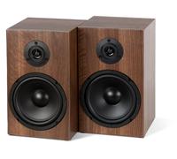 Paire Enceintes Bibliothéque Caissons Haut-Parleur 2-Voies HiFi Audio Marron 40W