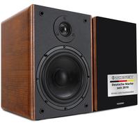 McGrey BSS-365 BN 6,5" Enceintes HiFi Bibliothèque - 1 Paire d’Enceintes HiFi compactes - Supporte Jusqu’à 60 Watts (RMS) - Système 2 Voies - 6,5" Woofer + 1,0" Tweeter - Finition Bois Marron