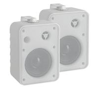 Paire Enceintes HiFi 2 Voies Haut Parleur 10W Montage au Mur ou Plafond Blanc