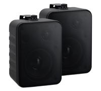 Paire Enceintes HiFi 2 Voies Haut Parleur 10W Montage au Mur ou Plafond Noir