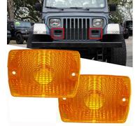 Paire Feux de Position pour avant ABS Smoked pour Jeep pour yj 1987-1995 | Style euro fumé, lentille ambre , design accrocheur, remplacement direct, modification