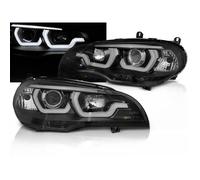 Paire feux phares BMW X5 E70 de 2007 a 2013 TubeLight DRL Noir - 32998655