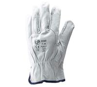 Paire Gant Gants en cuir fleur de bovin dos en croute TG. 9